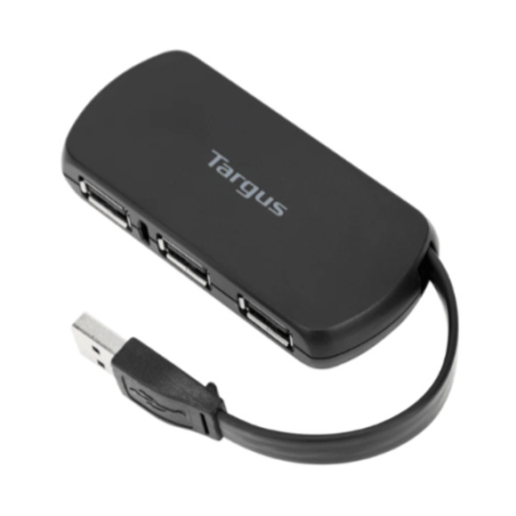 Targus USB 2.0 4-Port USB Hub High Speed Plug-and-Play Windows Mac Chromebook PC - Picture 1 of 8